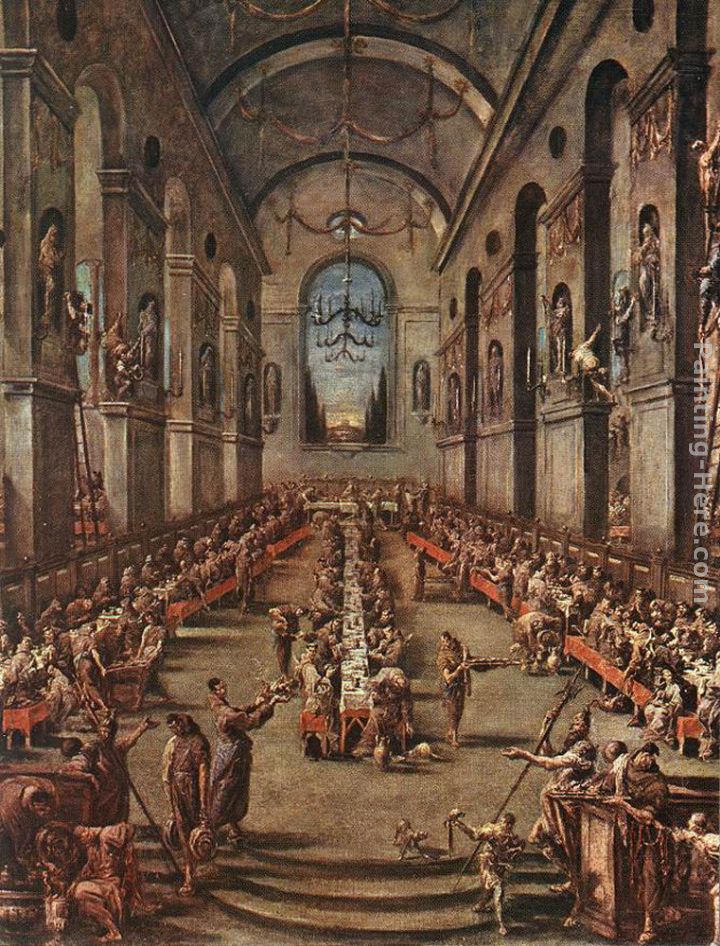 The Observant Friars in the Refectory painting - Alessandro Magnasco The Observant Friars in the Refectory art painting